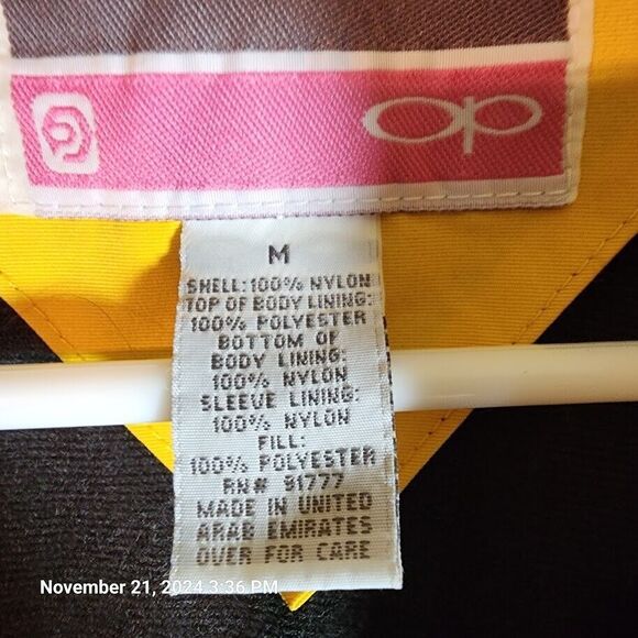 OP Women's Snow Ski Jacket Size Medium, Pockets Inside and Out, Zipper Hook Loop - Picture 4 of 14